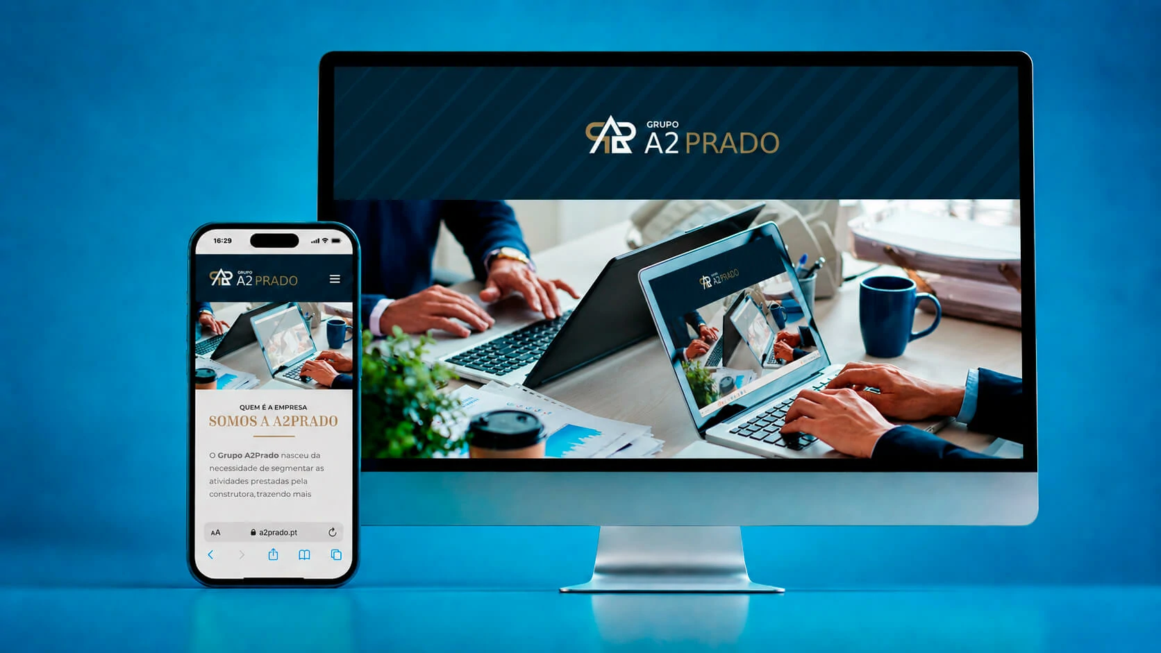 A2 Prado website presented on desktop and smartphone