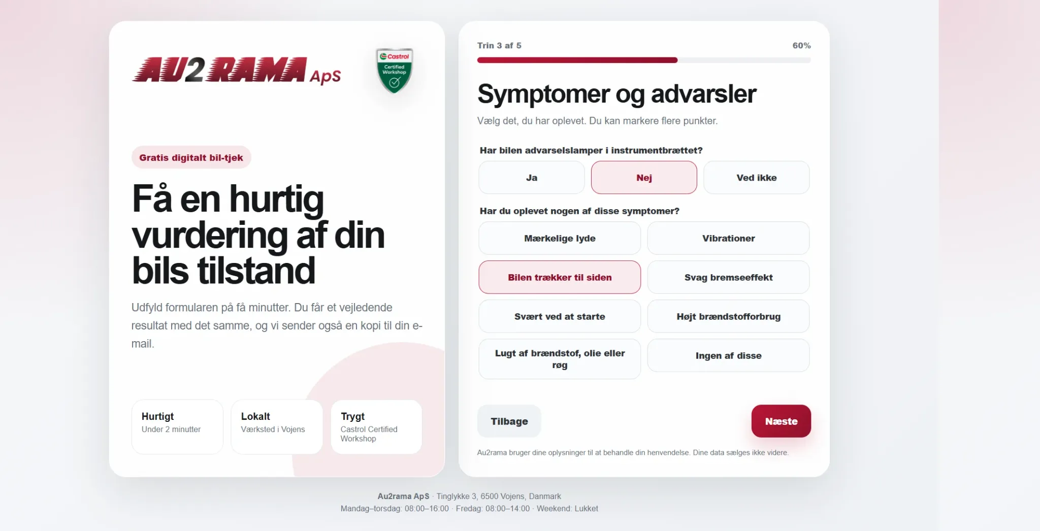 Digital check — symptoms and warnings