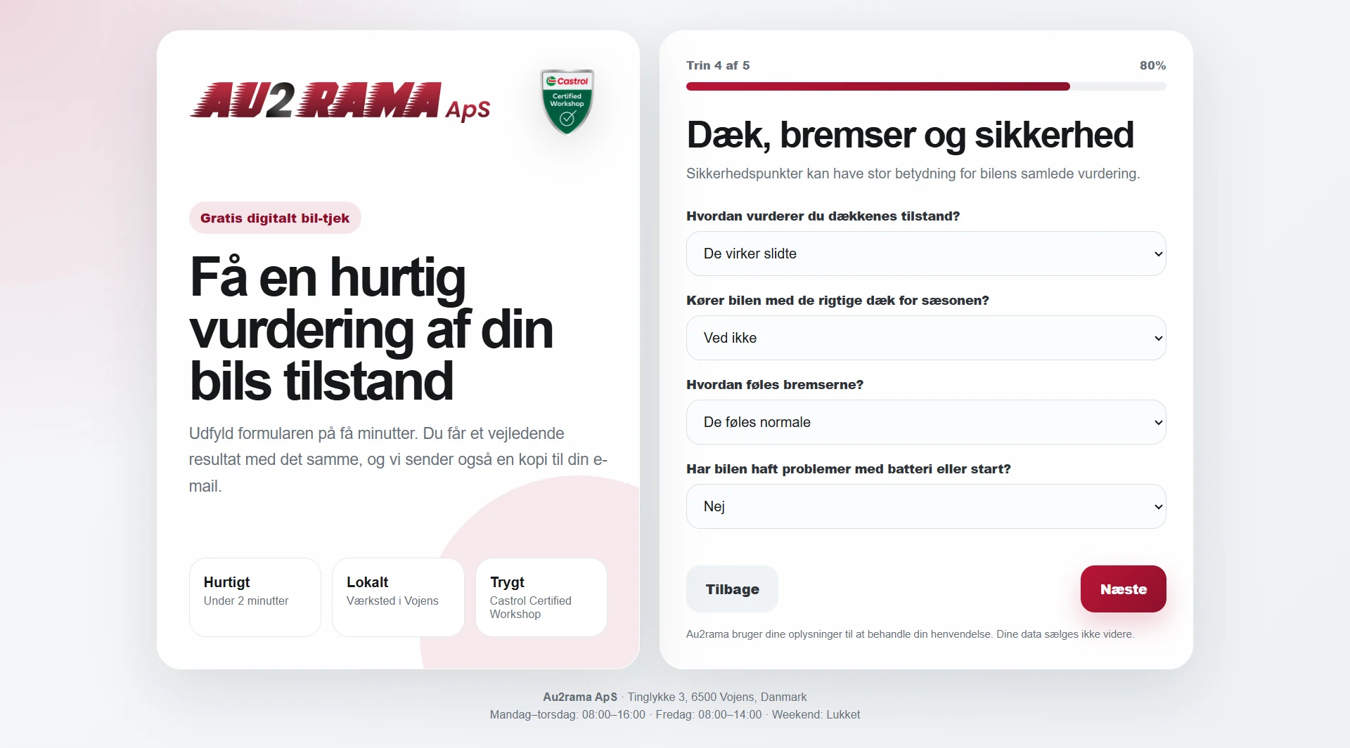 Digital check — tyres, brakes and safety