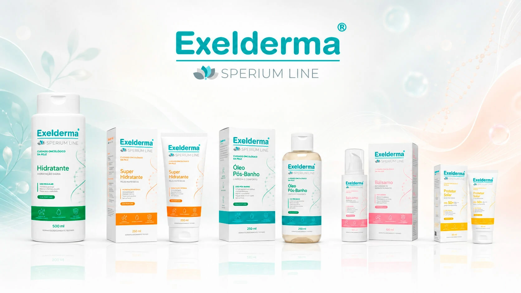 Exelderma Sperium Line oncology-care dermocosmetic packaging system