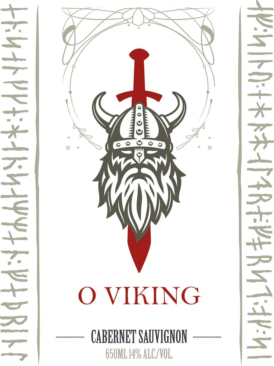 Complete O Viking Cabernet Sauvignon label artwork