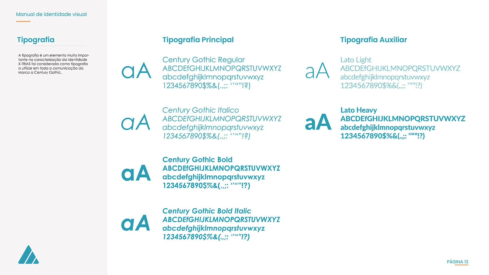 X-Trias typography system guideline