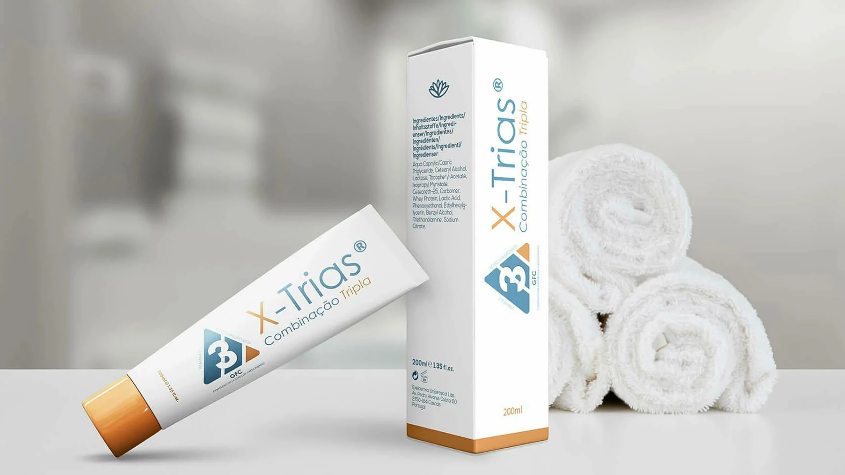 X-Trias Combination Triple branding and packaging presentation